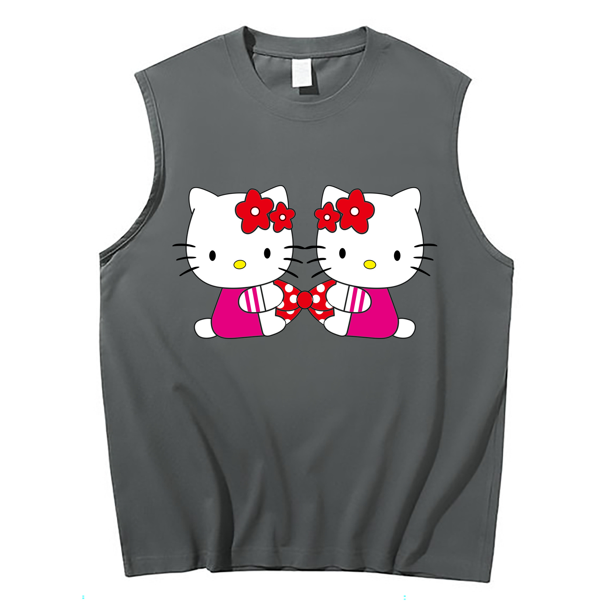 （画像用） Hello Kitty ハローキティ コットン100％タンクトップ（フロントプリント）